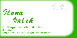 ilona valik business card